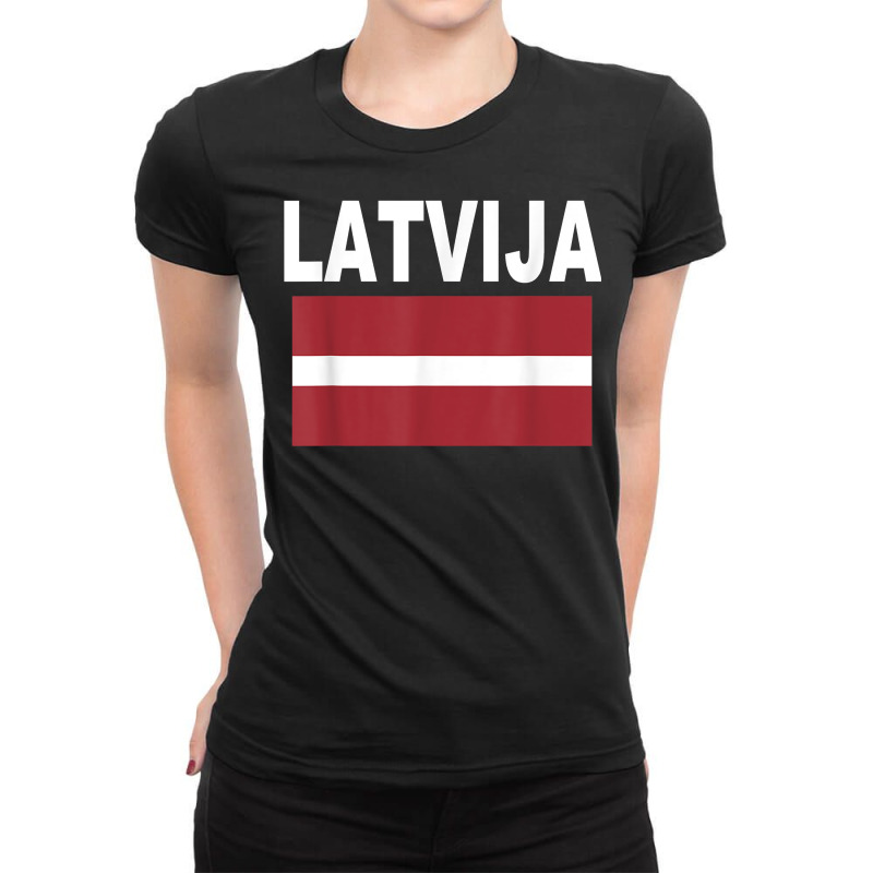 Latvija Flag T Shirt Cool Latvian Latvia Flags Gif Ladies Fitted T-Shirt by fiddolamuf | Artistshot