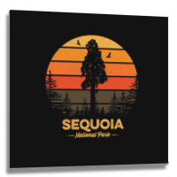 Sequoia National Park Retro Vintage Souvenir Gift Metal Print Square | Artistshot