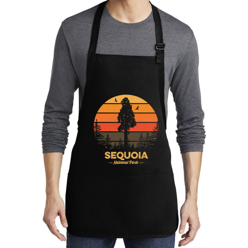 Sequoia National Park Retro Vintage Souvenir Gift Medium-length Apron | Artistshot