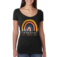 Ser Bilingue Es Un Superpoder Spanish Teacher Esl  Women's Triblend Scoop T-shirt | Artistshot