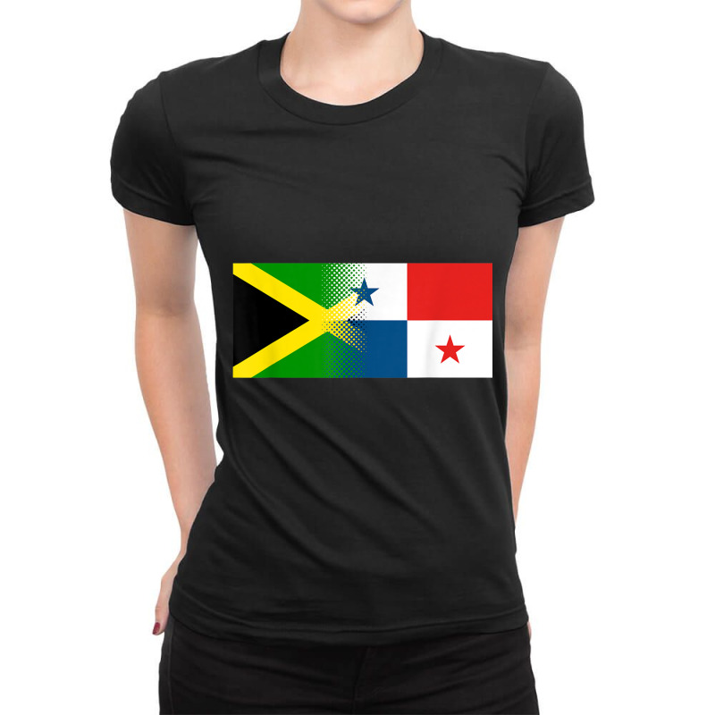 Jamaican Panamanian Flag Jamaica Panama T Shirt Ladies Fitted T-Shirt by imelde | Artistshot