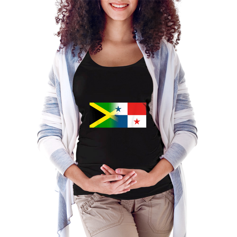 Jamaican Panamanian Flag Jamaica Panama T Shirt Maternity Scoop Neck T-shirt by imelde | Artistshot