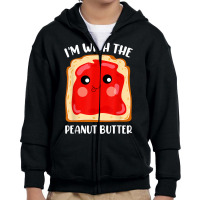 Couple Peanut Butter And Jelly I'm With The Peanut Youth Zipper Hoodie | Artistshot