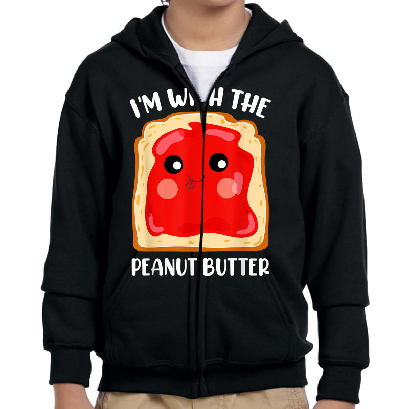 Couple Peanut Butter And Jelly I'm With The Peanut Youth Zipper Hoodie | Artistshot