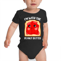 Couple Peanut Butter And Jelly I'm With The Peanut Baby Bodysuit | Artistshot