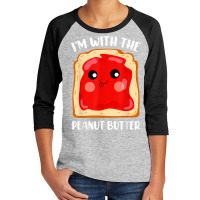 Couple Peanut Butter And Jelly I'm With The Peanut Youth 3/4 Sleeve | Artistshot