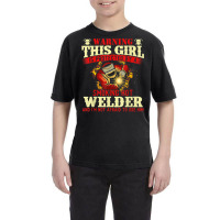 This Girl Is Protected By A Welder   Welding Ironw Youth Tee | Artistshot