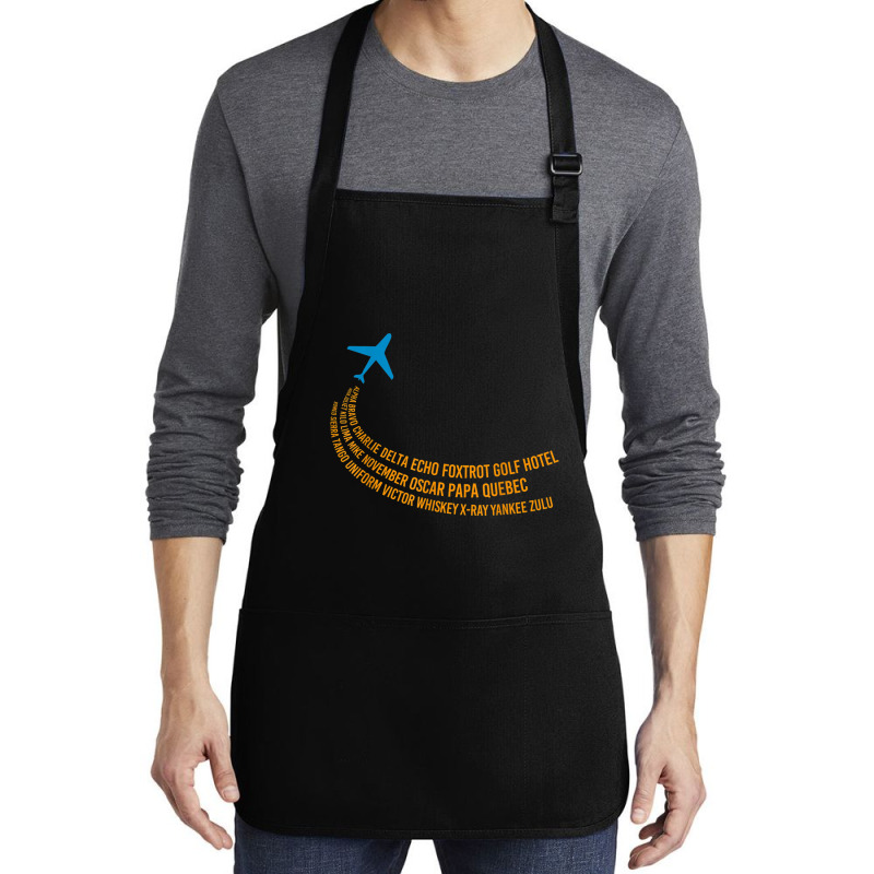 Phonetic Alphabet T Shirt  Pilot Airplane Shirt Medium-length Apron | Artistshot