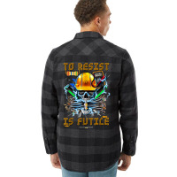 To Resist Is Futile Funny Electronic Electrical En Flannel Shirt | Artistshot