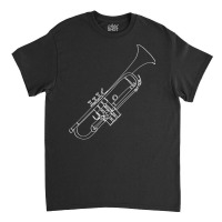 Trumpet Oneline Art   Trumpet Brass Instrument Tru Classic T-shirt | Artistshot