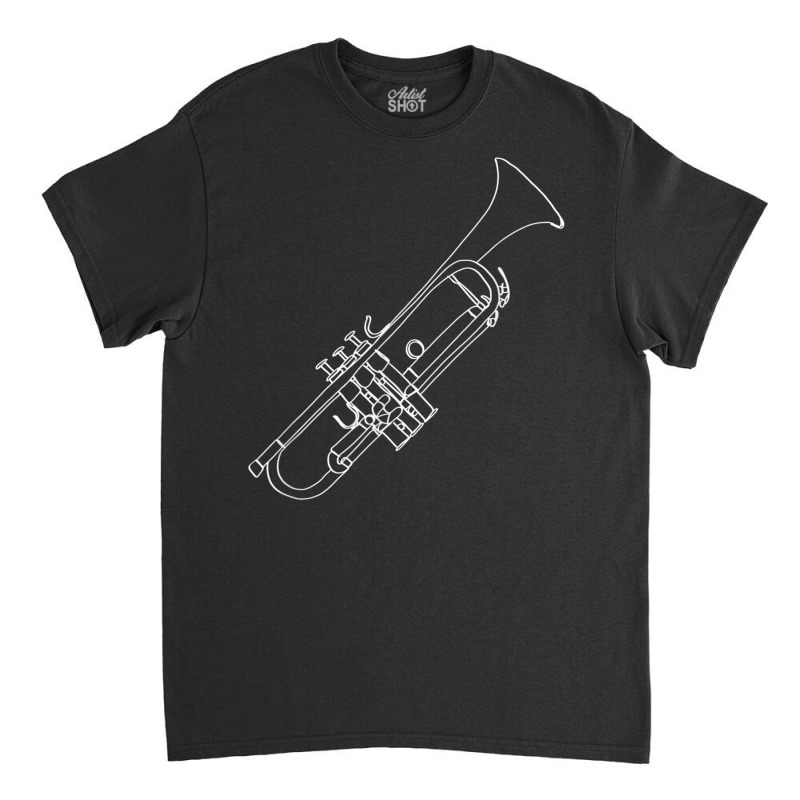 Trumpet Oneline Art   Trumpet Brass Instrument Tru Classic T-shirt | Artistshot