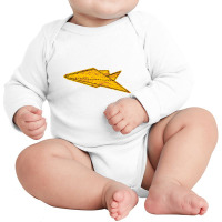 Silhouette Tiles Of An Old Folding Paper Airplanes Long Sleeve Baby Bodysuit | Artistshot