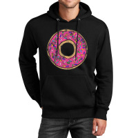 Vintage Big Pink Donu Colorful Sprinkles Doughnut Unisex Hoodie | Artistshot