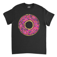 Vintage Big Pink Donu Colorful Sprinkles Doughnut Classic T-shirt | Artistshot