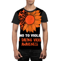 Sunflower We Wear Orange Teen Dating Violence Awar Graphic T-shirt | Artistshot