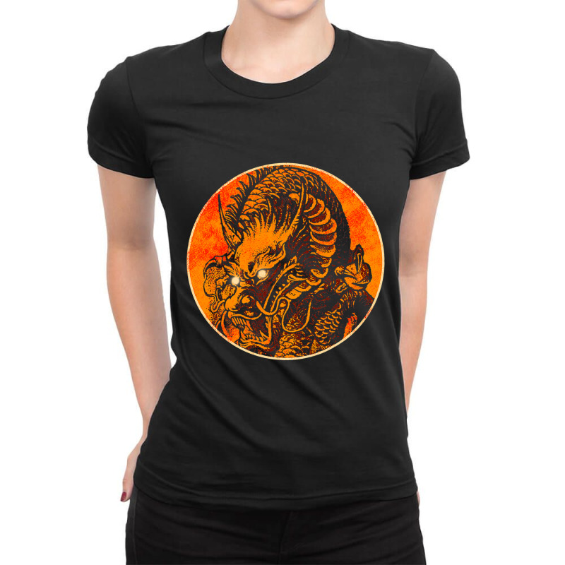 Dragon China Chinese Ladies Fitted T-Shirt by whoretacarpal | Artistshot