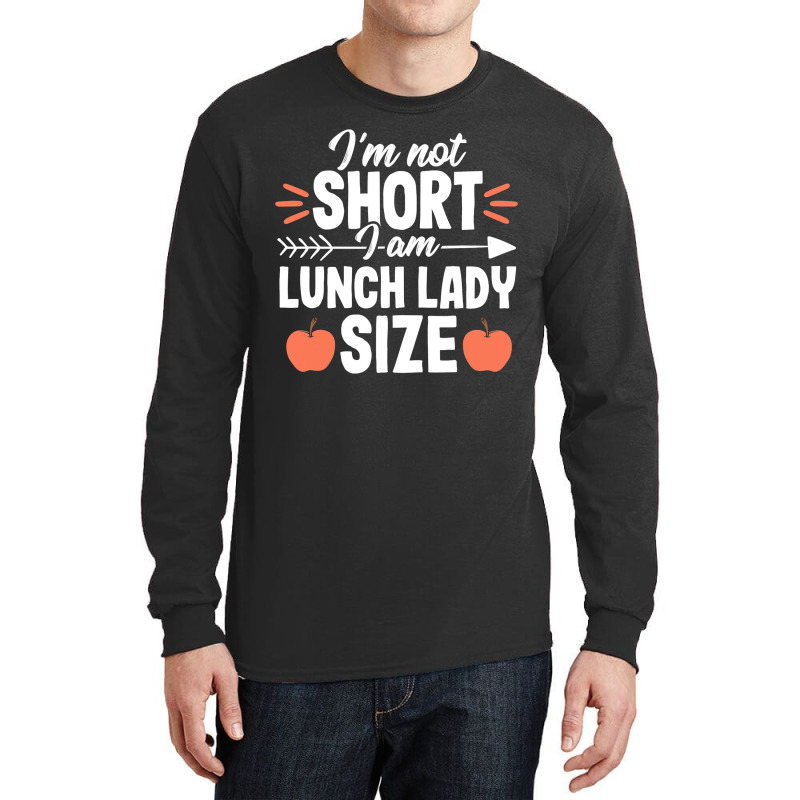 Short Quote School Lunch Lady Cafeteria Worker Gif Long Sleeve Shirts | Artistshot