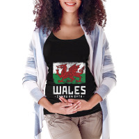 Wales Flag Welsh Dragon Banner Cymru Am Byth Welsh Maternity Scoop Neck T-shirt | Artistshot