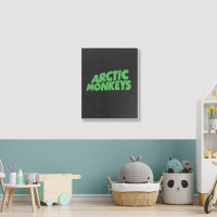 Arktic Monkey Green Portrait Canvas Print | Artistshot