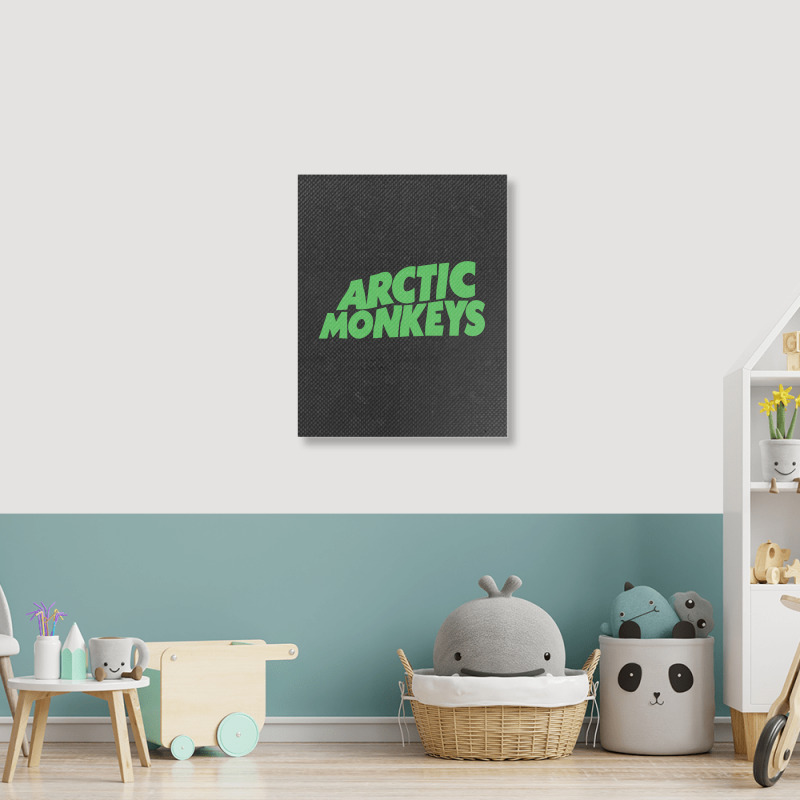 Arktic Monkey Green Portrait Canvas Print | Artistshot