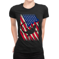 Funny America Bearded Dragon American Flag Happy 4 Ladies Fitted T-shirt | Artistshot