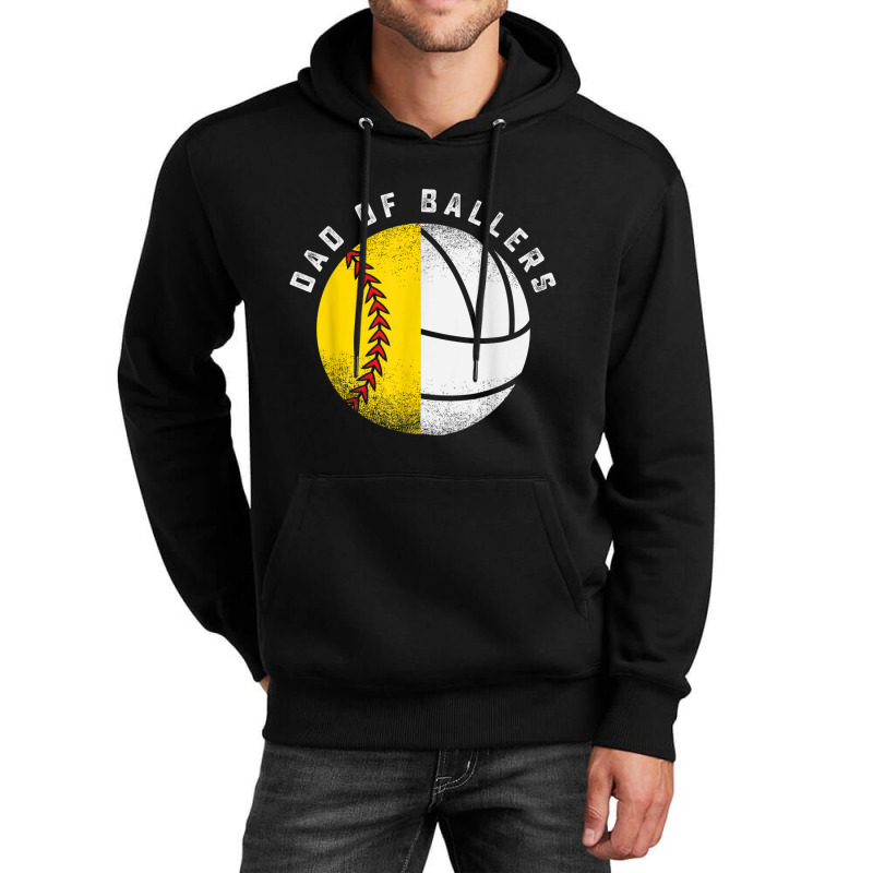 Dad Of Ballers Father Son Volleyball Softball Play Unisex Hoodie | Artistshot