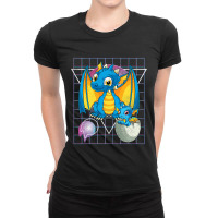 Fantasy Animal Mythical Creature 90s Vaporwave Cut Ladies Fitted T-shirt | Artistshot