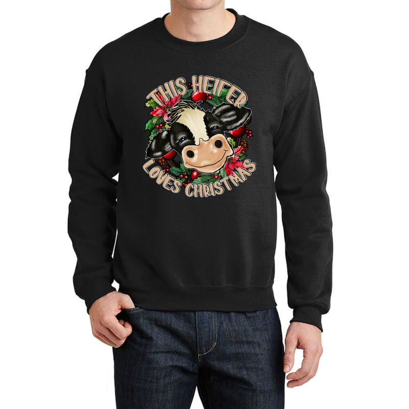 Cute Cow Heifer Christmas Mooey Christmas Crewneck Sweatshirt | Artistshot