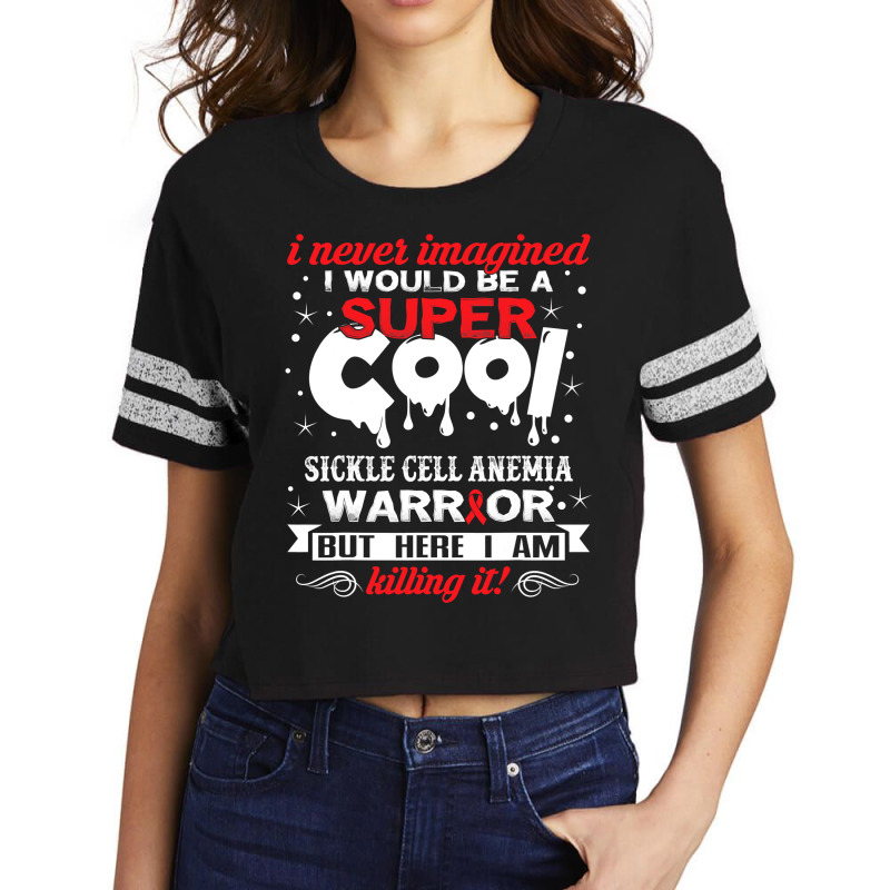 Sickle Cell Anemia Awareness Ribbon T S Scorecard Crop Tee by home12 | Artistshot