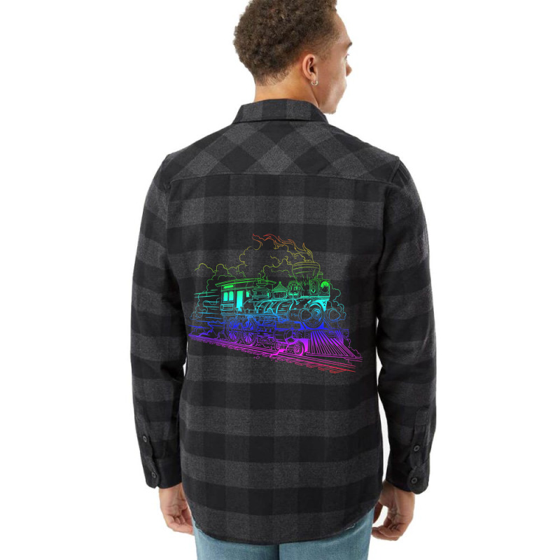 Railroad Model Train Steam Train Glow Model Railro Flannel Shirt | Artistshot