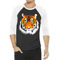 Tiger Design 3/4 Sleeve Shirt | Artistshot