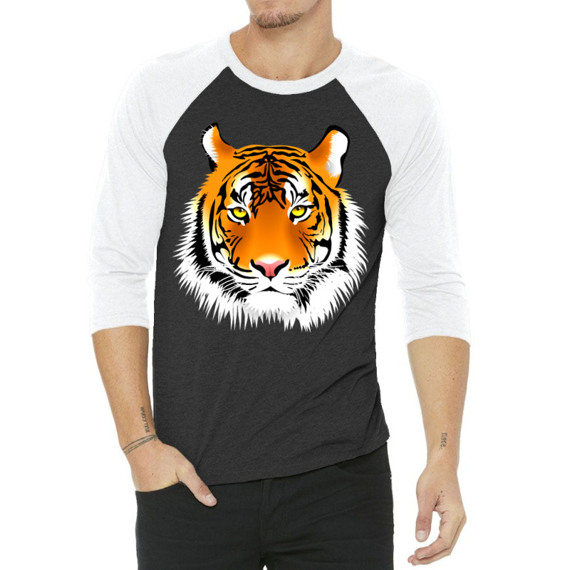 Tiger Design 3/4 Sleeve Shirt | Artistshot