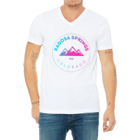 Pagosa Springs Colorado Mountain Town   Retro Co S V-neck Tee | Artistshot