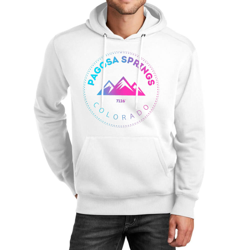 Pagosa Springs Colorado Mountain Town   Retro Co S Unisex Hoodie | Artistshot