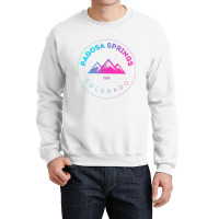 Pagosa Springs Colorado Mountain Town   Retro Co S Crewneck Sweatshirt | Artistshot