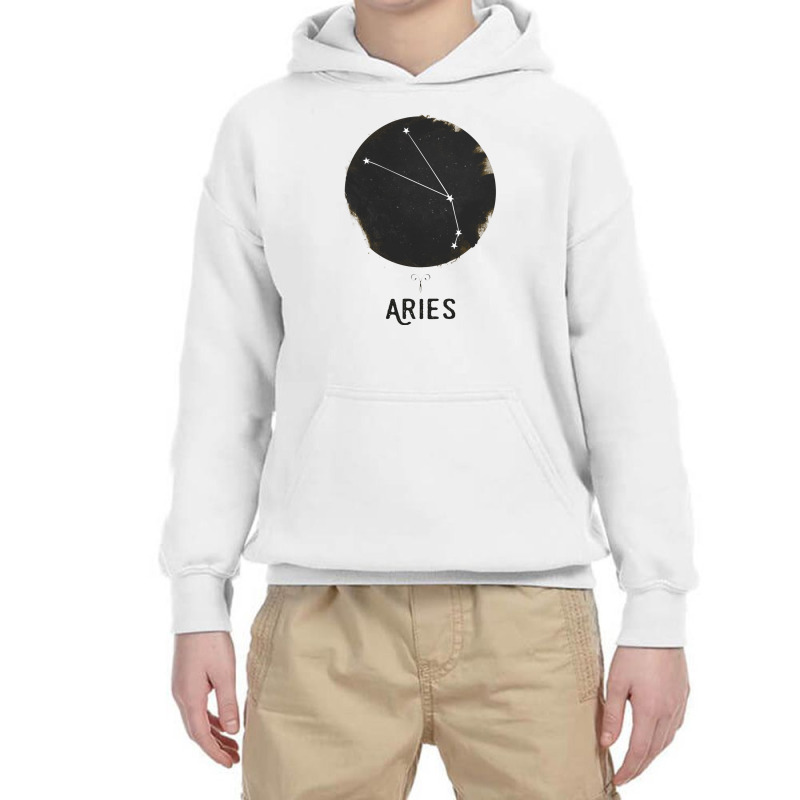 Minimal Aries Zodiac Sign Youth Hoodie by sheryljamel | Artistshot