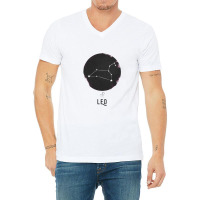 Minimal Leo Zodiac Sign V-neck Tee | Artistshot