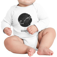 Minimal Scorpio Zodiac Sign Long Sleeve Baby Bodysuit | Artistshot