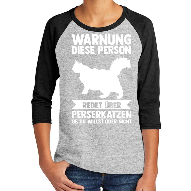 Warning This Person Talks About Persian Cat Youth 3/4 Sleeve | Artistshot