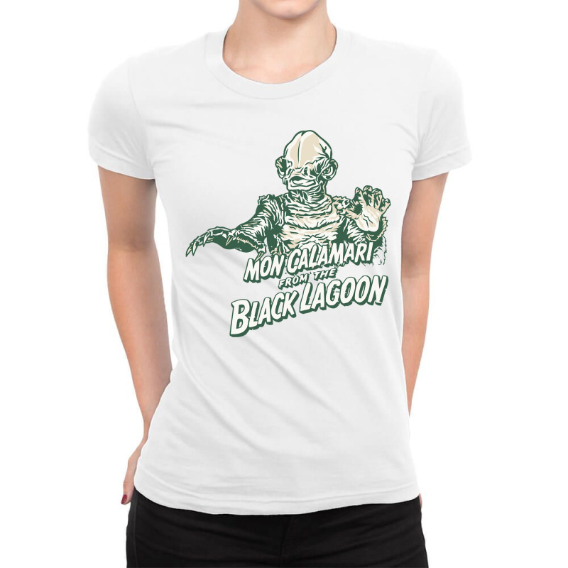 Mon Calamari From The Black Lagoon Ladies Fitted T-Shirt by Mash-Art | Artistshot