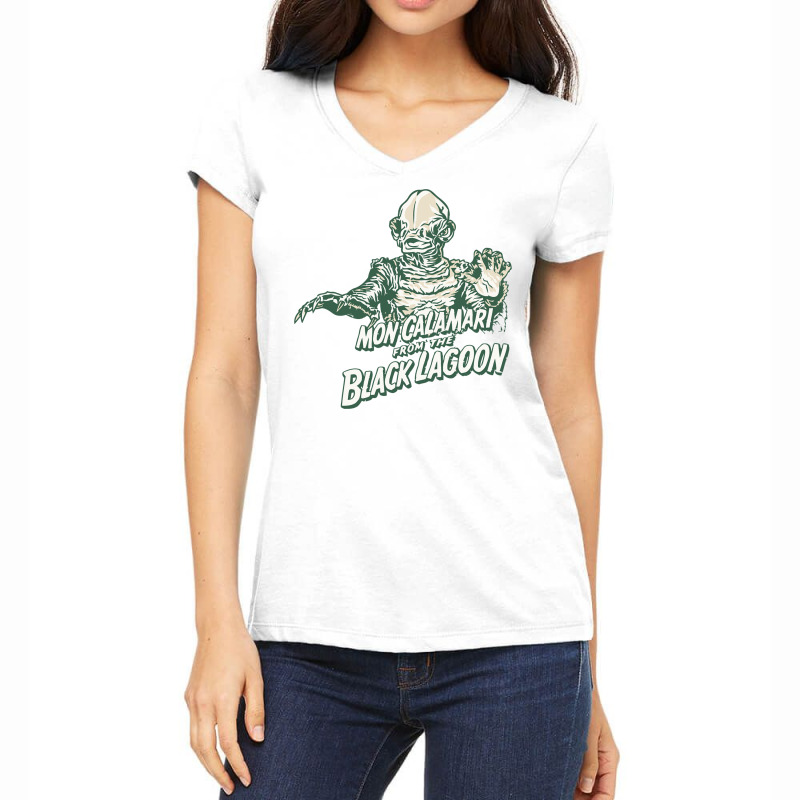 Mon Calamari From The Black Lagoon Women's V-Neck T-Shirt by Mash-Art | Artistshot