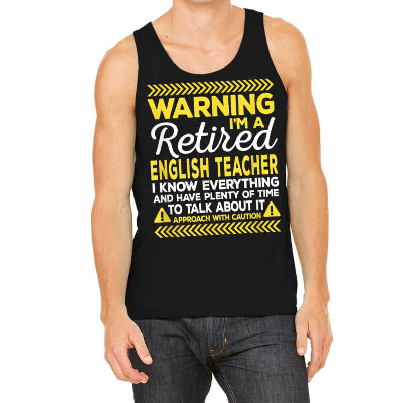 Warning Retired English Teacher Funny Language Ins Tank Top | Artistshot