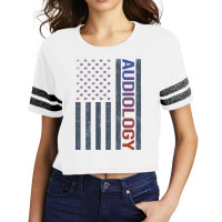 American Flag Audiology Audiologist Stars Scorecard Crop Tee | Artistshot