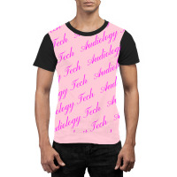 Audiology Tech Repeating Pattern In Pink Gift Graphic T-shirt | Artistshot