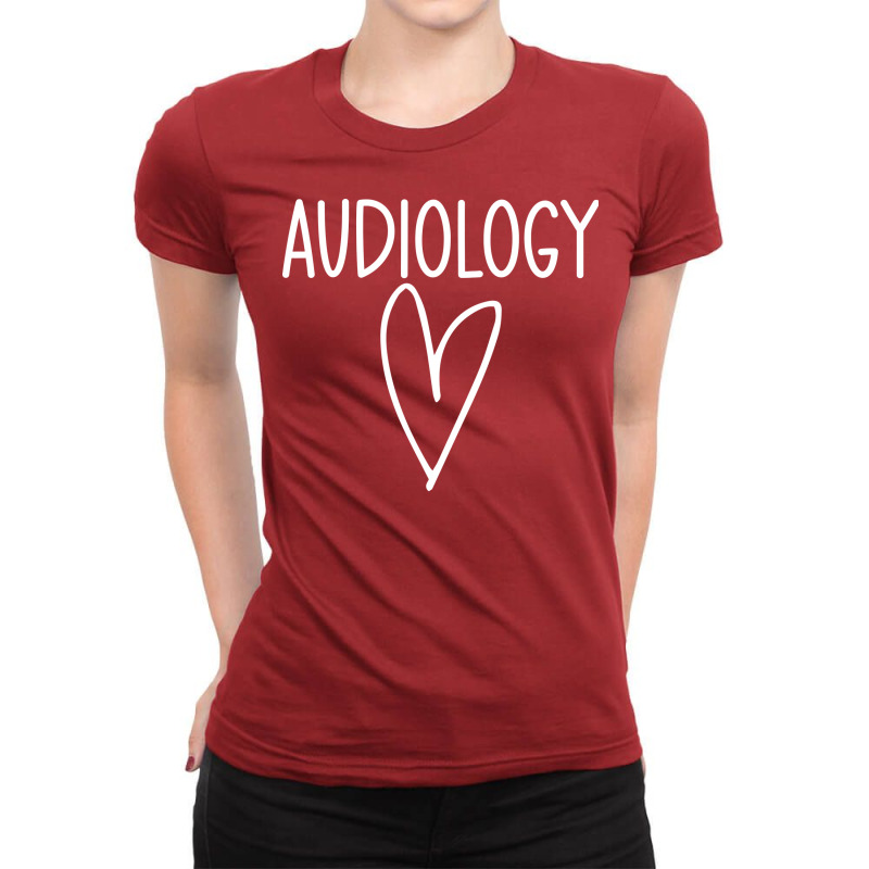 Audiology Heart Cute Ladies Fitted T-Shirt by eunjafallerw | Artistshot