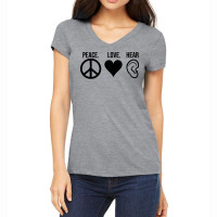 Peace Love Hear Boy Women's V-neck T-shirt | Artistshot