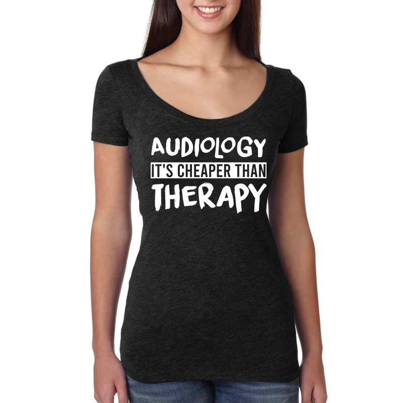 Audiology Is Cheaper Than Therapy Yellow Women's Triblend Scoop T-shirt by cestbushiig | Artistshot