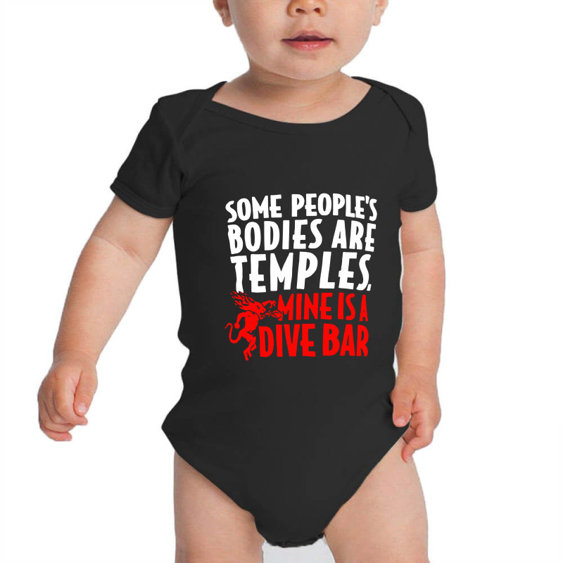 Some People's Bodies Are Temples Mine Is A Dive Ba Baby Bodysuit by skw art | Artistshot