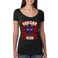 Dragon Nerds Rock Gamer Geek Fun Cute Nerd Women's Triblend Scoop T-shirt | Artistshot