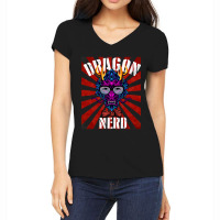 Dragon Nerds Rock Gamer Geek Fun Cute Nerd Women's V-neck T-shirt | Artistshot